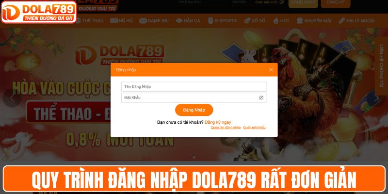 Quy trình đăng nhập DOLA789 rất đơn giản