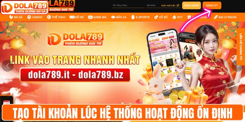 Tạo tài khoản lúc hệ thống hoạt động ổn định