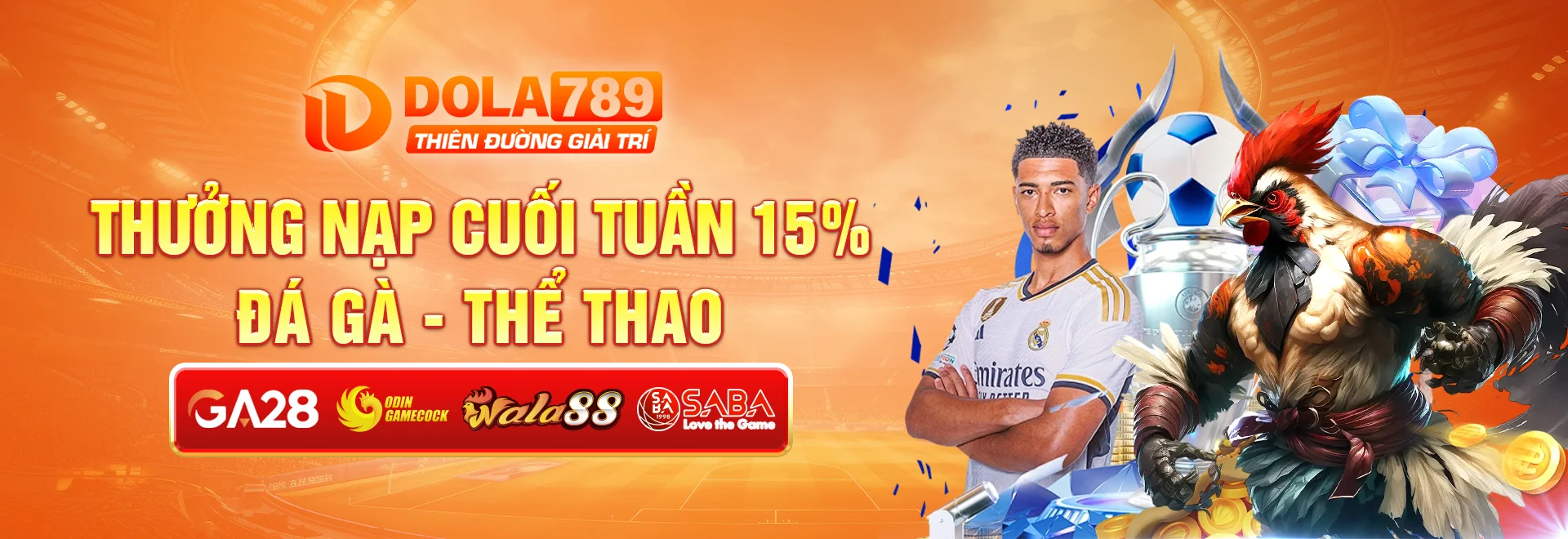 banner khuyến mãi cuối tuần đá gà thể thao